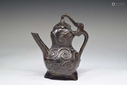 Japanese Old Bronze Gourd Shape Water Droplet