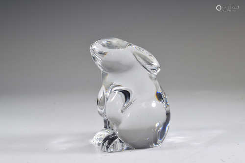 Baccarat Crystal Rabbit Table Figure