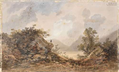 Gabriel Hippolyte LEBAS (1812-1880).<br />
Paysage, 1865.<br...