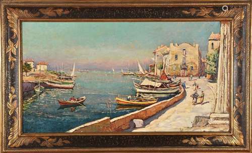 Joseph HURARD (1887-1956).<br />
Entrée du port de Martigues...