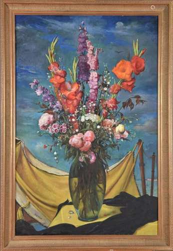 Adolphe DETEIX (1892-1967).<br />
Composition au bouquet de ...