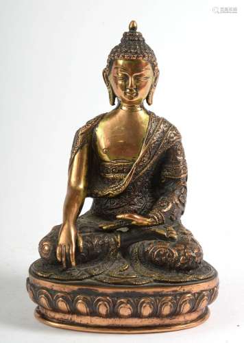 "Bouddha assis sur une fle