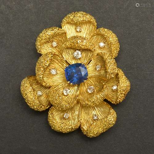 Broche en or jaune 18 cara