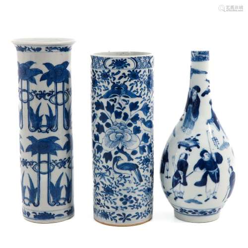 A Collection of 3 Vases