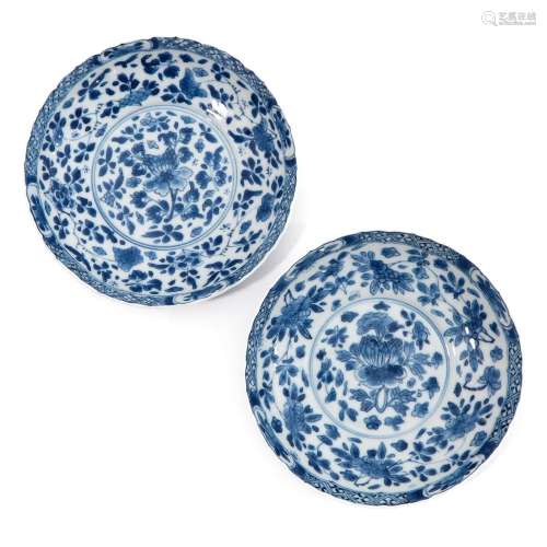 A Pair of Blue and White Plates