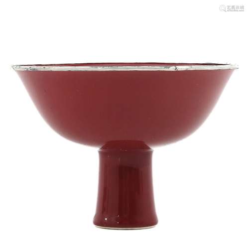 A Sang de Boeuf Decor Stem Cup