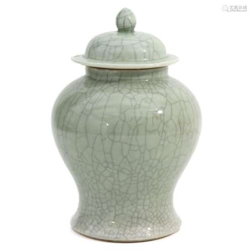 A Celadon Jar with Cover