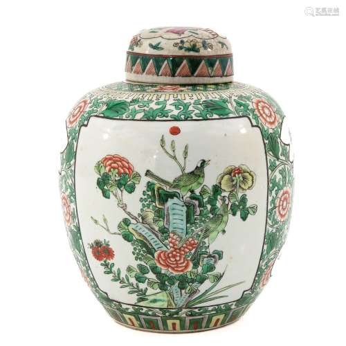 A Famille Verte Ginger Jar