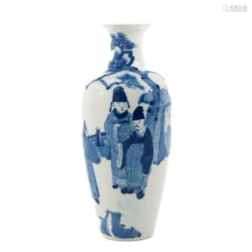 A Blue and White Vase