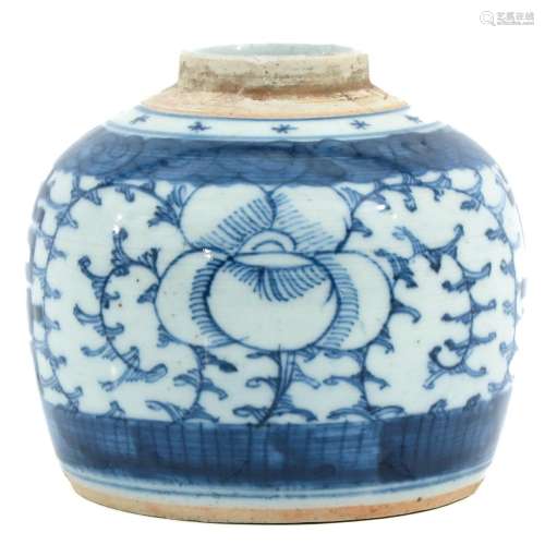 A Blue and White Ginger Jar