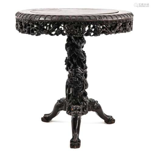 A Carved Chinese Table