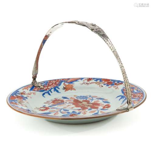 An Imari Plate with Silver Handle