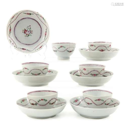 A Collection of 6 Cups and Saucers