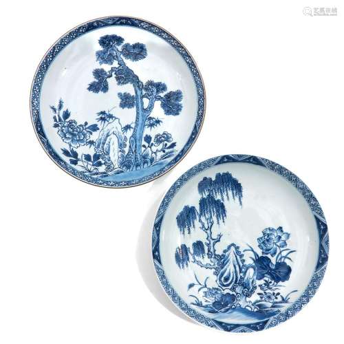 A Lot of 2 Blue and White Plates