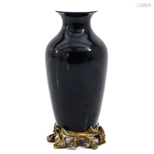 A Dark Blue Glaze Vase