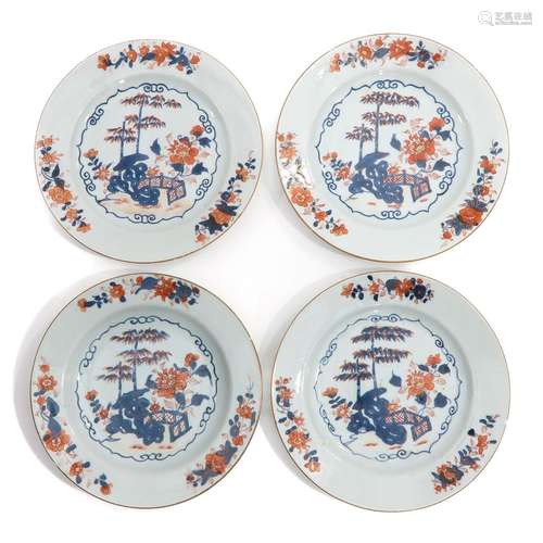 A Series of 4 Imari Plates