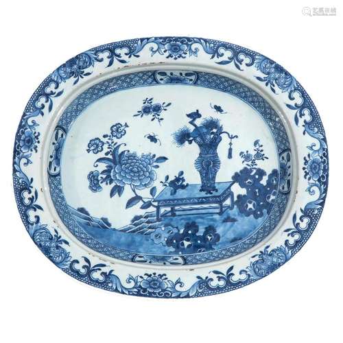 A Blue and White Serving Dish