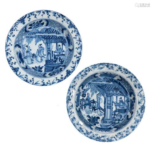 A Lot of 2 Blue and White Plates