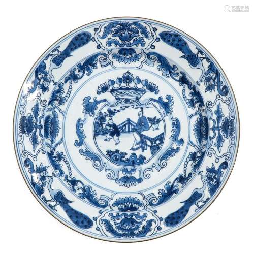 A Blue and White Plate