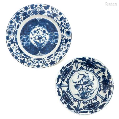 A Lot of 2 Blue and White Plates