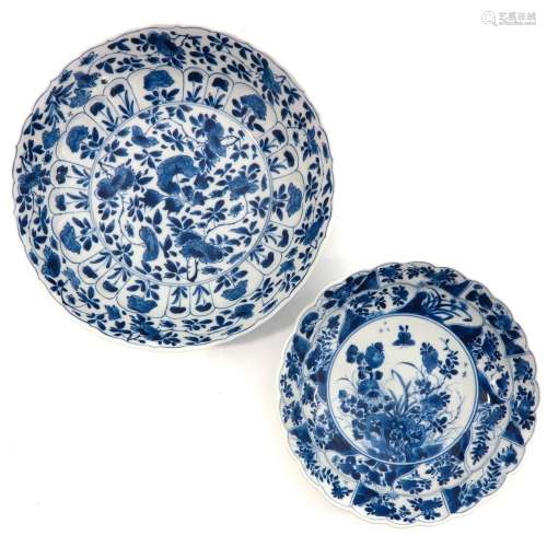 A Lot of 2 Blue and White Plates