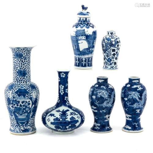 A Collection of 6 Vases