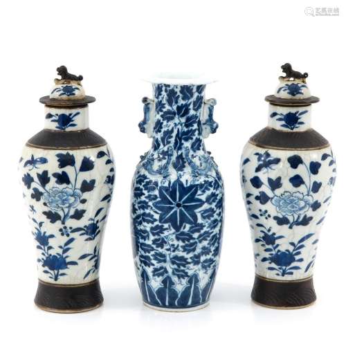 A Collection of 3 Vases