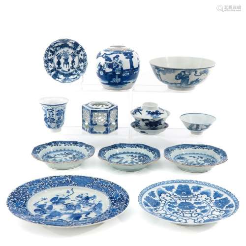 A Collection of Blue and White Porcelain