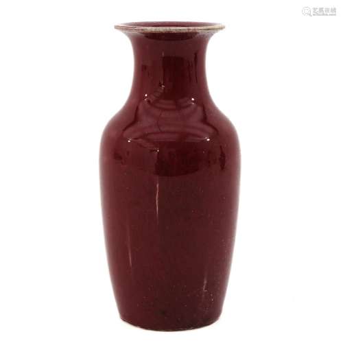 A Sang de Boeuf Decor Vase