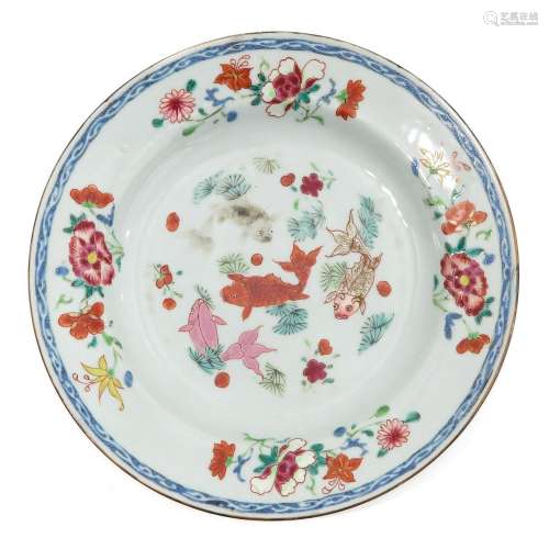 A Famille Rose Plate