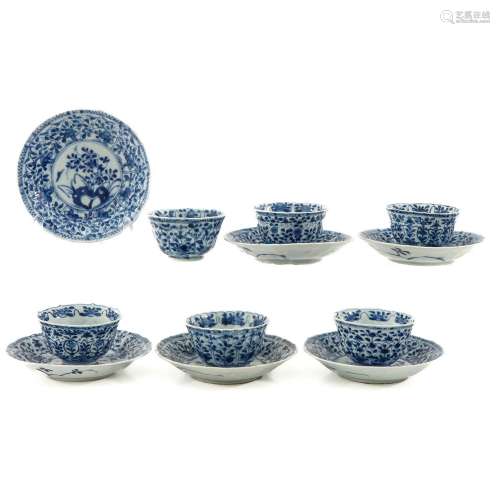 A Collection of 12 Cups and Saucers