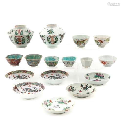 A Collection of Cups and Saucers