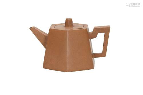 A hexagonal duanni Yixing teapot