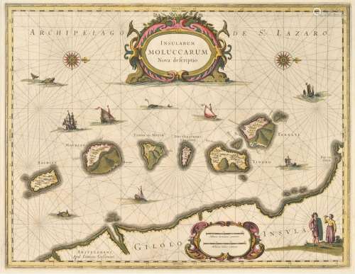 Antique map of the Maluku Isl