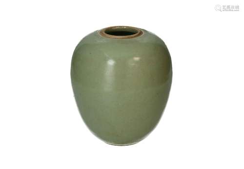 A celadon glazed ginger jar