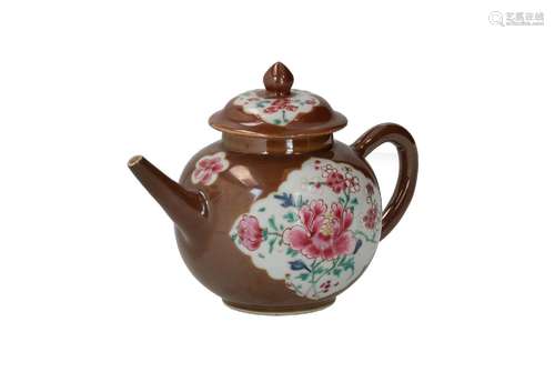 A capucine porcelain teapot