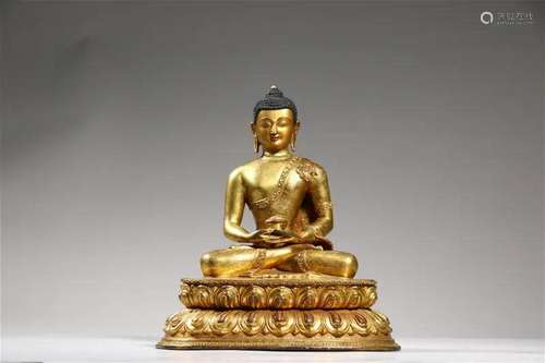 Gilt Bronze Figure of Shakyamuni