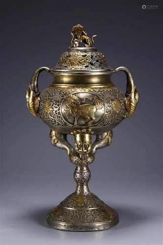 Gilt Bronze Kirin Censer