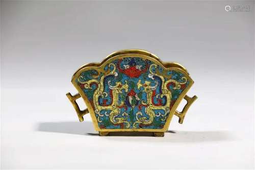 Gilt Bronze Cloisonne Enamel Dragon Censer