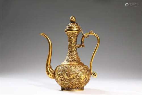 Gilt Bronze Dragon Ewer