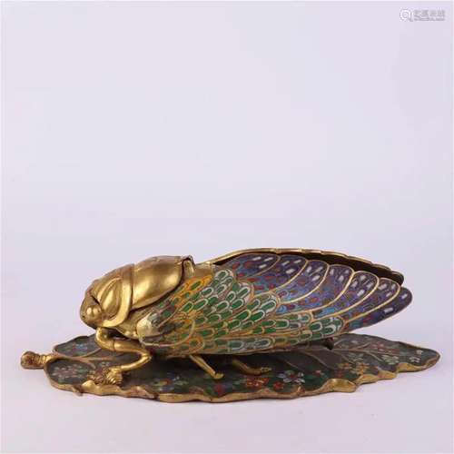 Cloisonne Enamel Laef Incense Stand