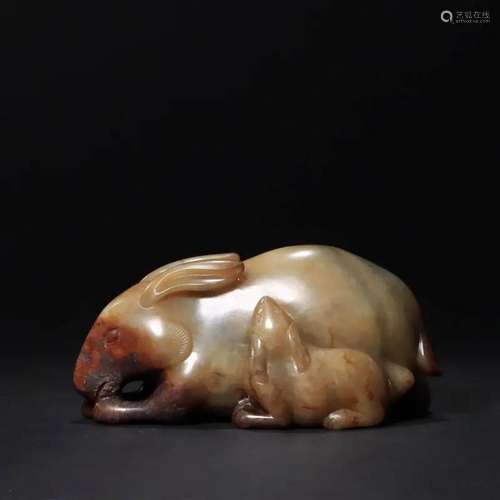 Russet Jade Hares Ornament