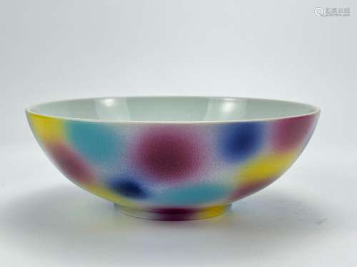 A colourful bowl, marked, Qing Dynasty Pr.