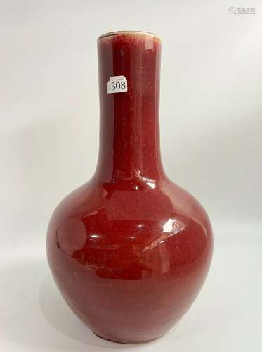 A sang-de-bouef vase, Qing Dynasty Pr.