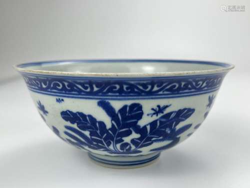 A blue&white bowl, marked, Ming Dynasty Pr.
