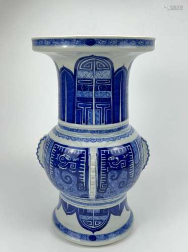 A blue&white vase, QianLong Pr.