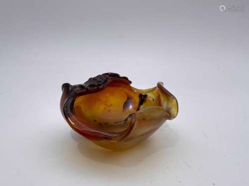 A agate made cup, Qing Dynasty Pr.