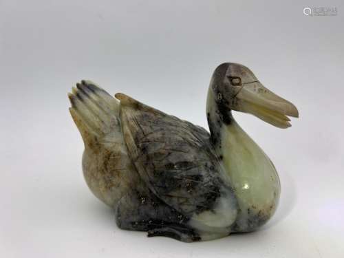 A jade duck, Qing Dynasty Pr.
