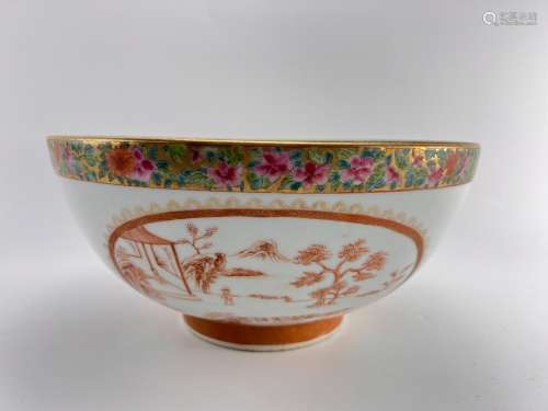 A large cantonese bowl, Qing Dynasty Pr.