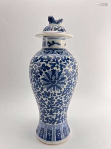 A blue&white porcelain vase, Qing Dynasty Pr.